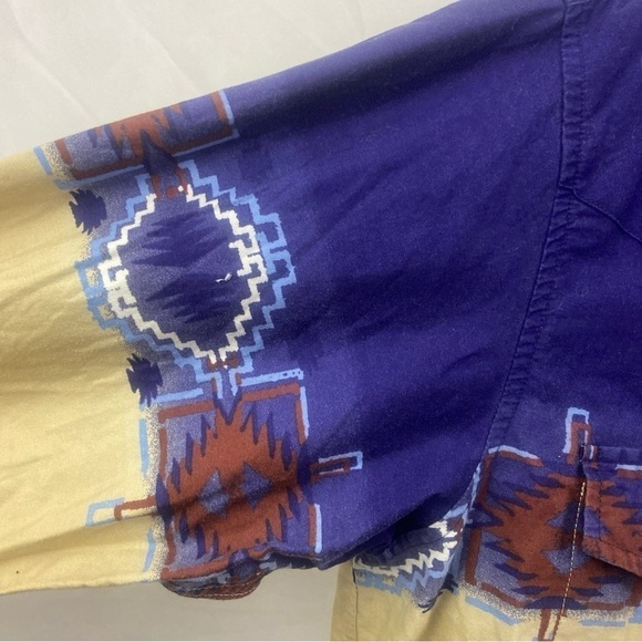 Cumberland Outfitters Unique Pearl Snap Western Shirt Aztec Men's Size LARGE - Picture 4 of 11